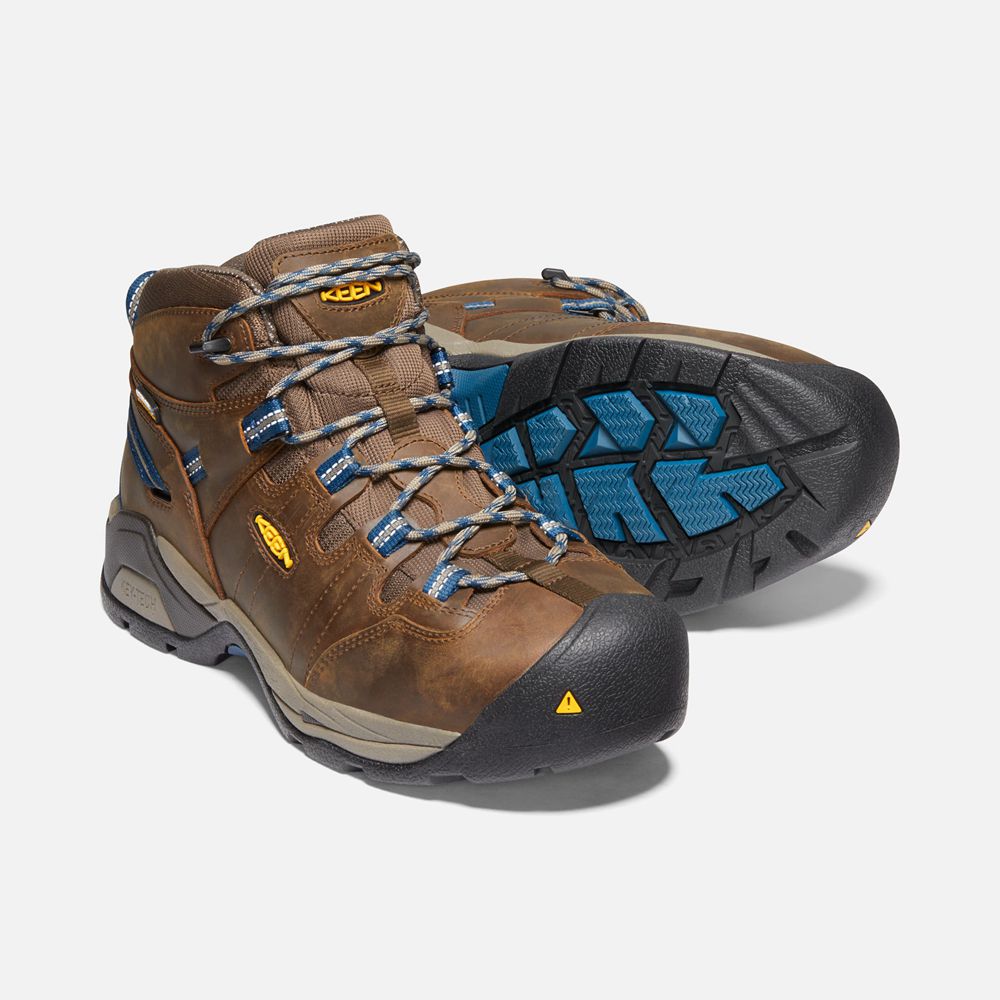 Keen Trekking Bot Erkek Kahverengi - Detroit Xt Waterproof (Steel Toe) - Türkiye JWFO05367